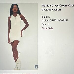 Beach Riot Cream Cable Mini Dress